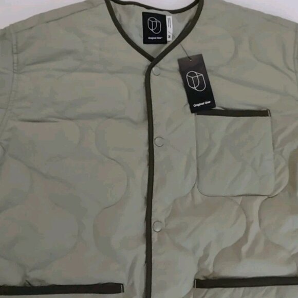 Original Use Green Sage Lightweight Quilted Shirt Jacket XL Pockets Front - Picture 3 of 12